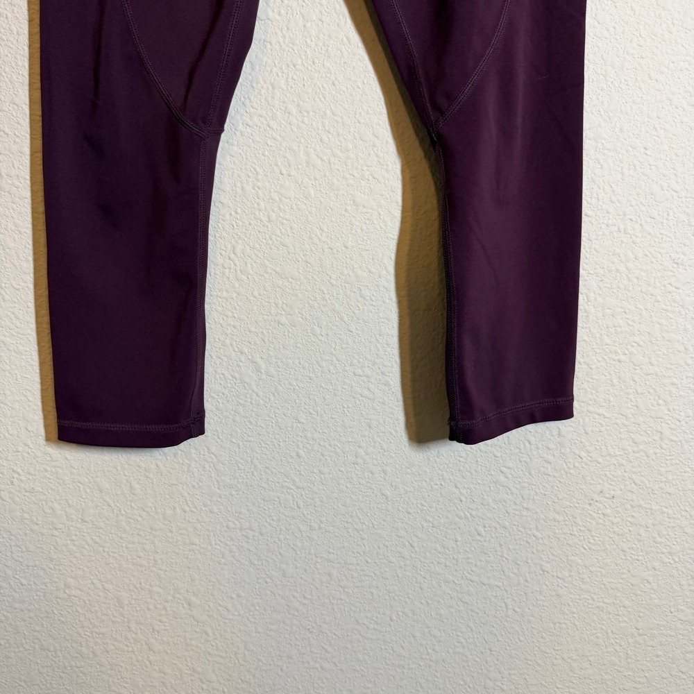 Zyia Active Purple High Waisted Pocket Crop Leggings Womens 6-8 Plum Yoga - Picture 6 of 9